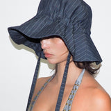 Forza Hat in Indigo Denim Pinstripe - CLYDE