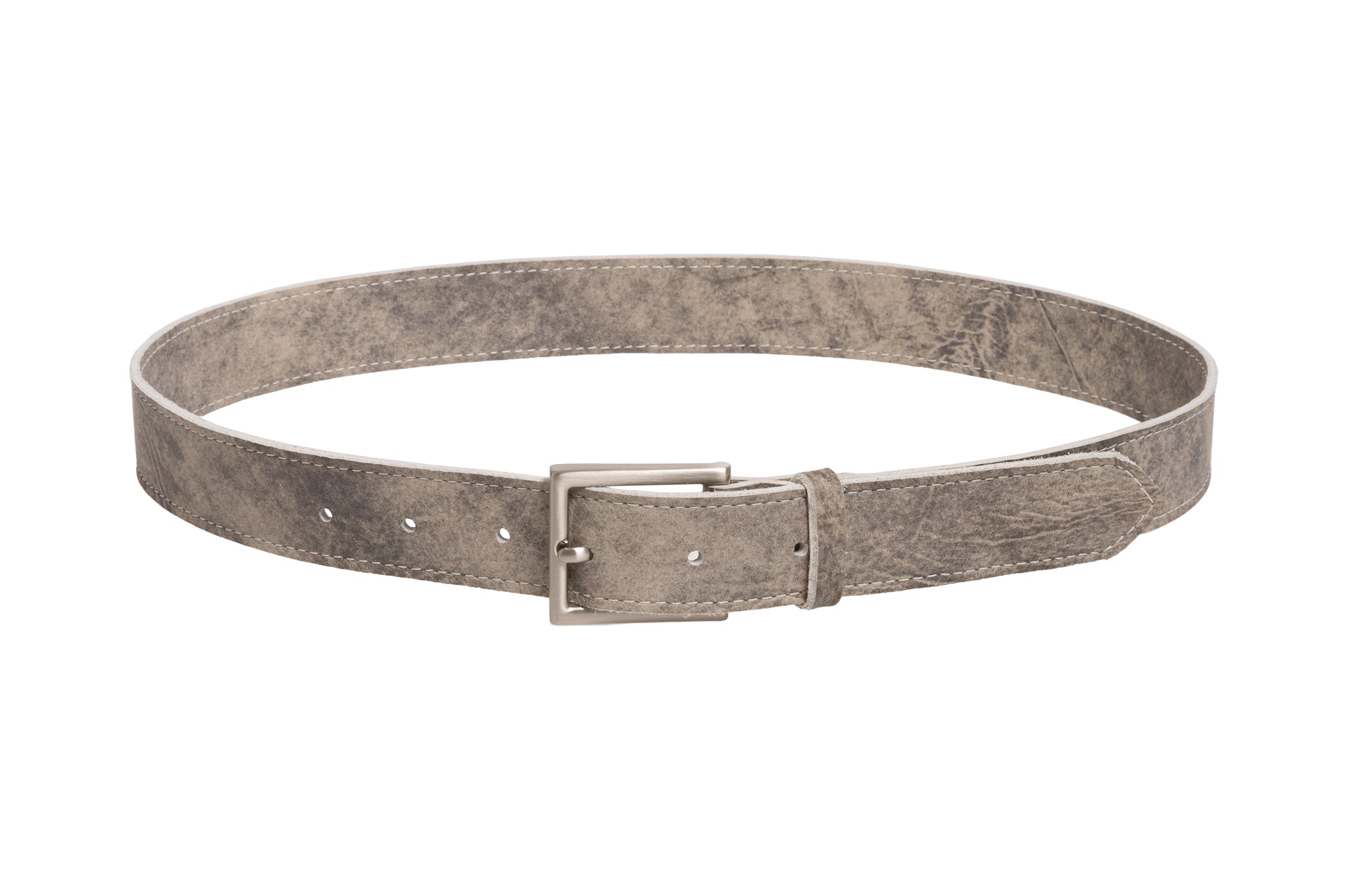 Solid Belt in Stone Leather - CLYDE