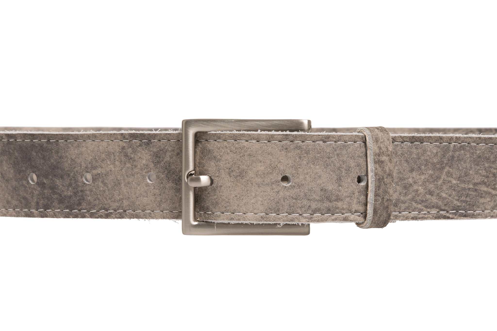 Solid Belt in Stone Leather - CLYDE