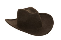 Cowboy Hat in Brown Melange Wool - CLYDE