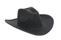 Cowboy Hat in Charcoal Wool - CLYDE