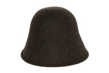 Crown Hat in Brown Melange Wool - CLYDE