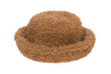 Faux Fur Bucket Hat in Camel Curl - CLYDE