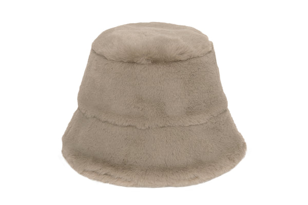 Fur Bucket Hat in Clam | CLYDE