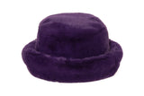 Faux Fur Bucket Hat in Purple - 1 left - CLYDE