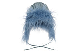 Yukon Hat in Blue Yak & Herringbone - sample 1 left - CLYDE