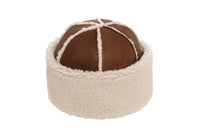 Nanaimo Hat in Brown & Cream Shearling - CLYDE