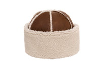 Nanaimo Hat in Brown & Cream Shearling - CLYDE