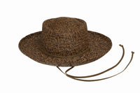 Gambler Hat in Brown Melange Toquilla Straw - CLYDE