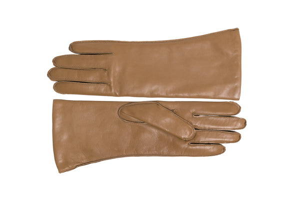 Raw Seam Classic Gloves in Caramel - CLYDE