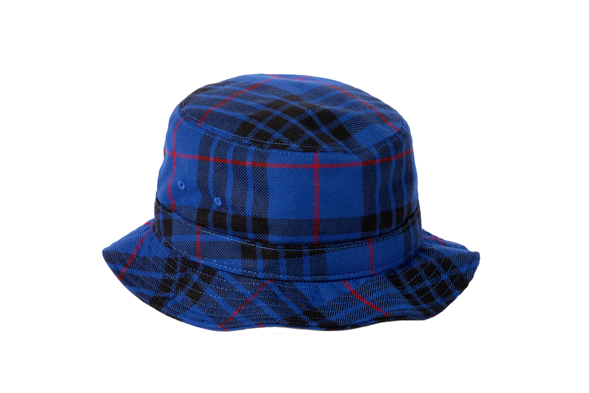 ÉTUDES x CLYDE Bucket Hat in Tartan Blue - CLYDE