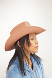Cowboy Hat in 2 Tone Anemone Toquilla Straw - CLYDE