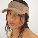 Sport Visor in Khaki Corduroy - CLYDE