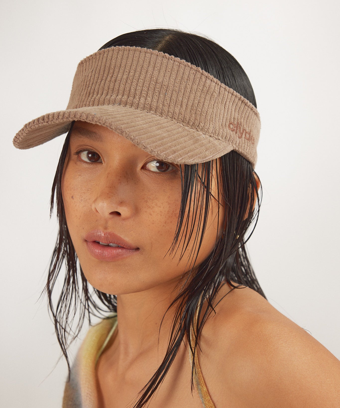 Sport Visor in Khaki Corduroy - CLYDE