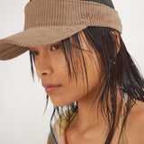 Sport Visor in Khaki Corduroy - CLYDE