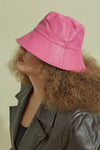 Ebi Bucket Hat in Fuchsia Lambskin - CLYDE