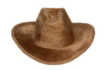 Cowboy Hat in Camel Long Hair Angora - CLYDE