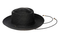 Gambler Hat in Black Straw - CLYDE
