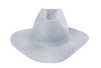 Cowboy Hat in Denim Blue Panama Straw - CLYDE