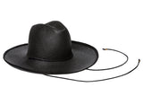 Western Hat w. Black Trim in Black Toyo Straw - 3 left - CLYDE