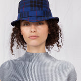 ÉTUDES x CLYDE Bucket Hat in Tartan Blue - CLYDE