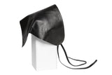 Lambskin Handkerchief Scarf in Black - CLYDE