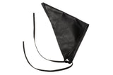 Lambskin Handkerchief Scarf in Black - CLYDE