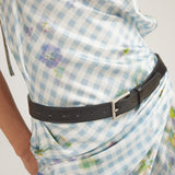 Solid Belt in Black Leather - CLYDE