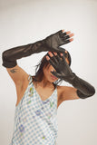Tipless Moonlight Gloves in Black Lambskin - CLYDE